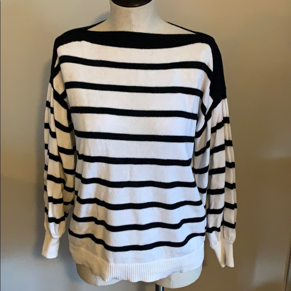 Loft Boatneck Striped Sweater